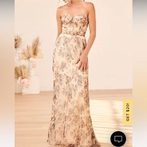Most Beautiful Day Ivory Multi Floral Print Organza Maxi Dress
